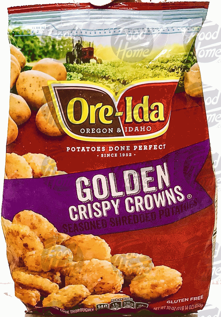 Ore-Ida Crispy Crowns! seasoned, shredded potatoes Full-Size Picture